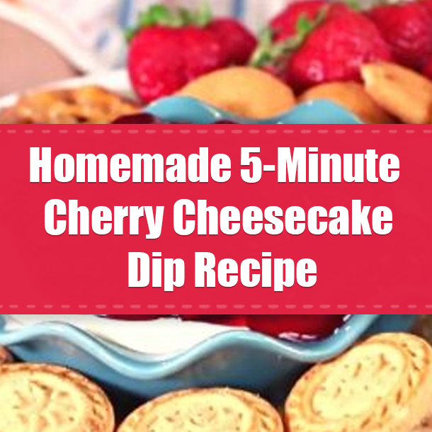 Homemade 5-Minute Cherry Cheesecake Dip Recipe