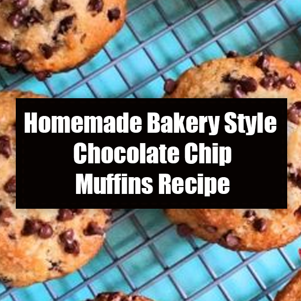 Homemade Bakery Style Chocolate Chip Muffins Recipe