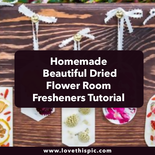 Homemade Beautiful Dried Flower Room Fresheners Tutorial