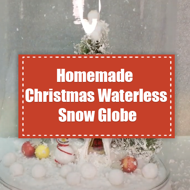 Homemade Christmas Waterless Snow Globe