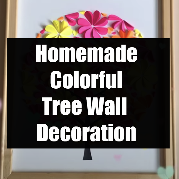 Homemade Colorful Tree Wall Decoration