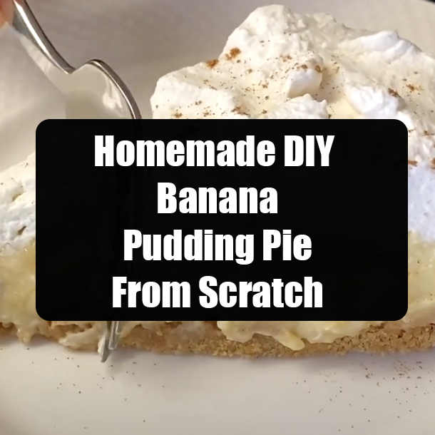 Homemade DIY Banana Pudding Pie From Scratch