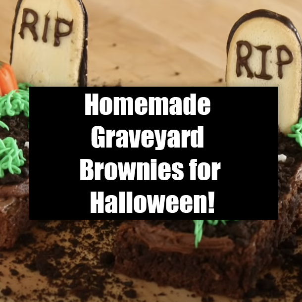 Homemade Graveyard Brownies for Halloween!