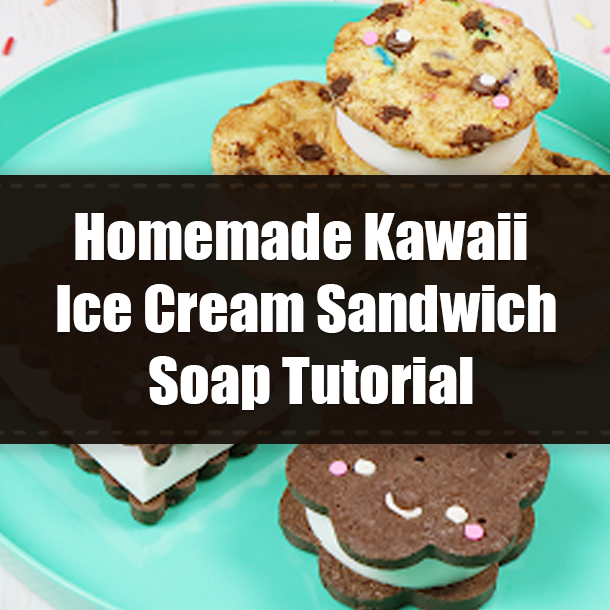 Homemade Kawaii Ice Cream Sandwich Soap Tutorial