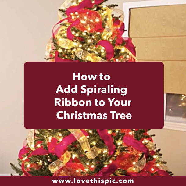 How to Add Spiraling Ribbon to Your Christmas Tree
