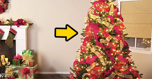 How to Add Spiraling Ribbon to Your Christmas Tree - picture 2
