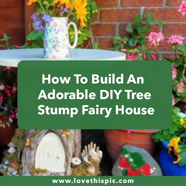 How To Build An Adorable DIY Tree Stump Fairy House