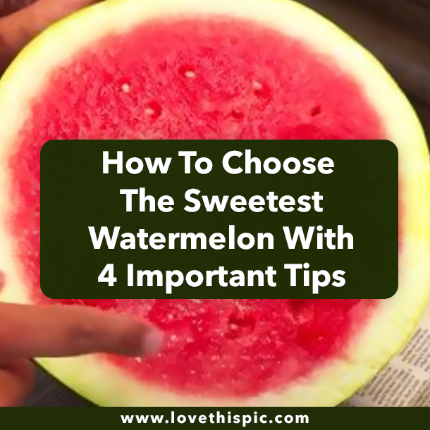 How To Choose The Sweetest Watermelon With 4 Important Tips