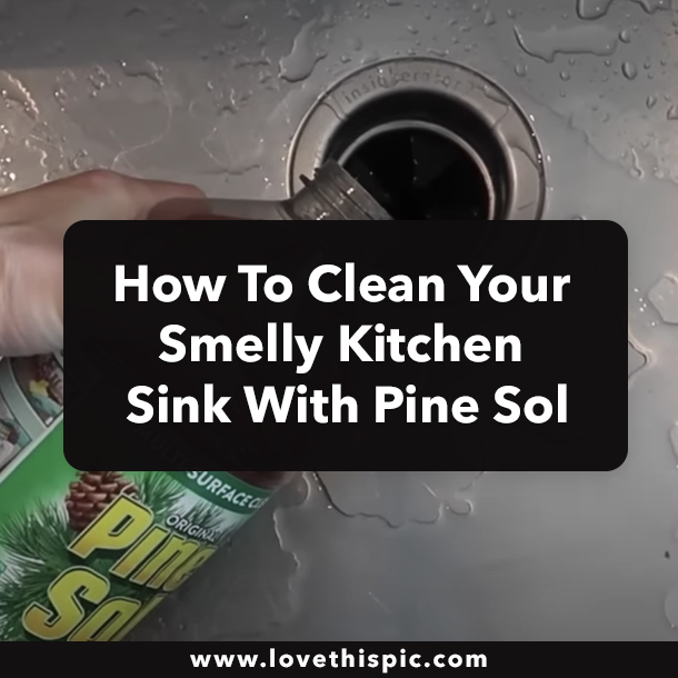 How To Clean Your Smelly Kitchen Sink With Pine Sol