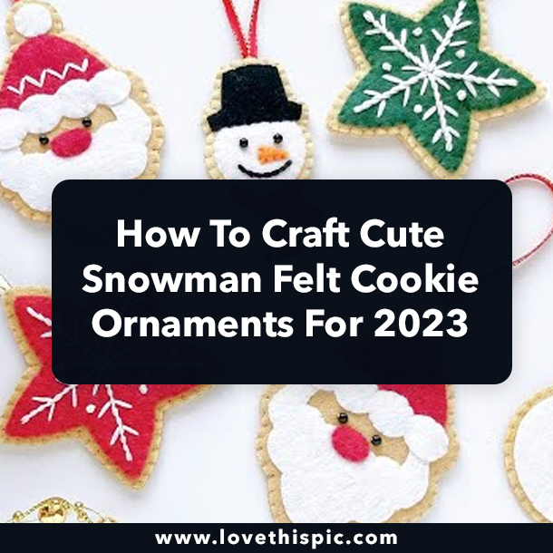 How To Craft Cute Snowman Felt Cookie Ornaments For 2023