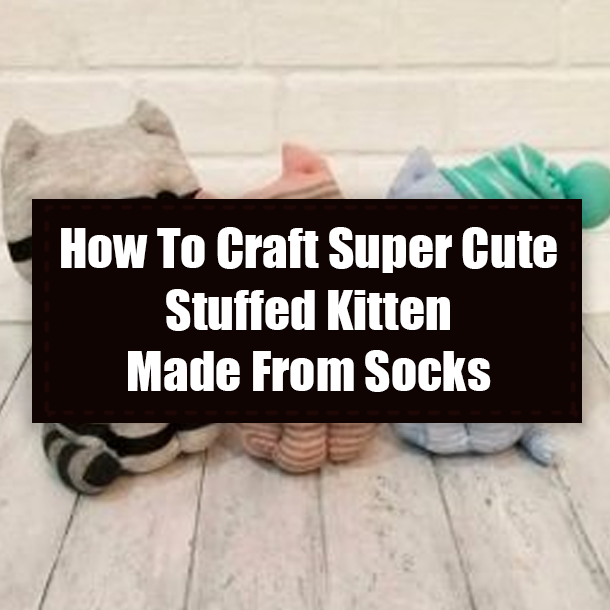 How To Craft Super Cute Stuffed Kitten Made From Socks