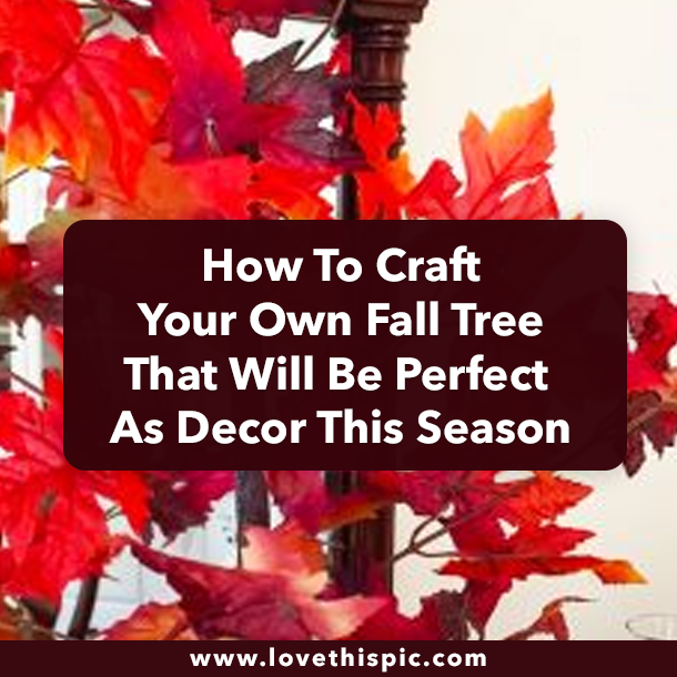 How To Craft Your Own Fall Tree That Will Be Perfect As Decor This Season