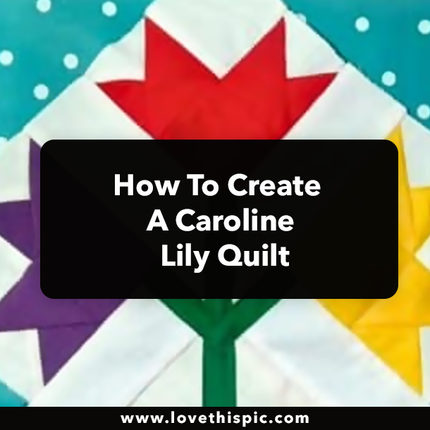 How To Create A Caroline Lily Quilt