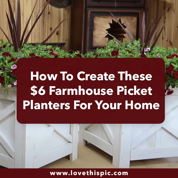 How To Create These $6 Farmhouse Picket Planters For Your Home