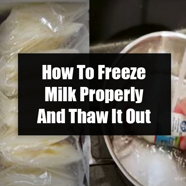 How To Freeze Milk Properly And Thaw It Out
