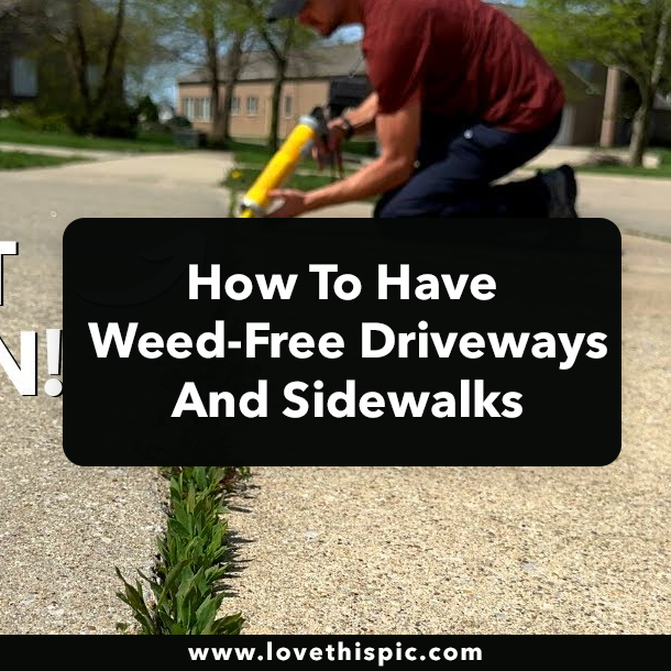 How To Have Weed-Free Driveways And Sidewalks