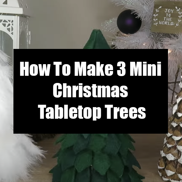 How To Make 3 Mini Christmas Tabletop Trees