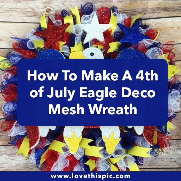 How To Make A 4th of July Eagle Deco Mesh Wreath