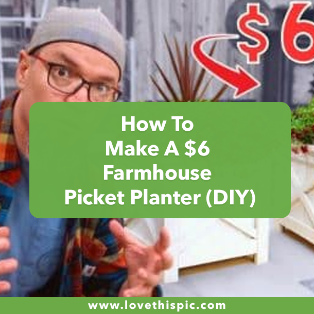 How To Make A $6 Farmhouse Picket Planter (DIY)