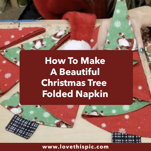 How To Make A Beautiful Christmas Tree Folded Napkin