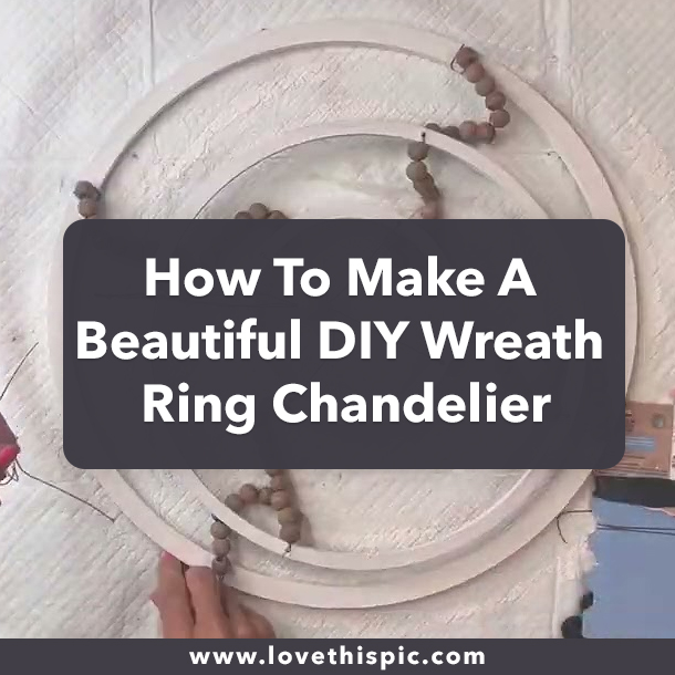 How To Make A Beautiful DIY Wreath Ring Chandelier