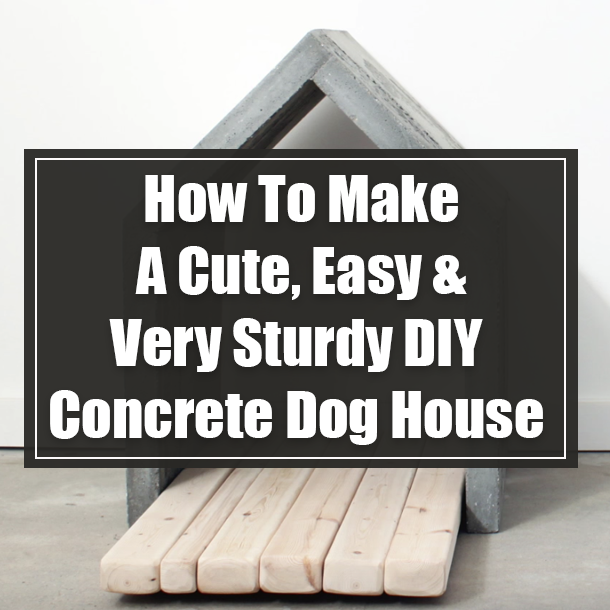 How To Make A Cute, Easy & Very Sturdy DIY Concrete Dog House