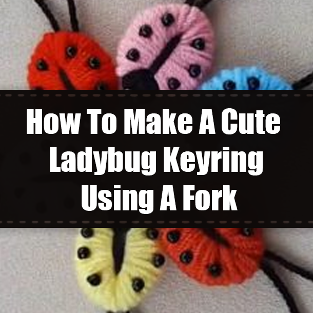How To Make A Cute Ladybug Keyring Using A Fork