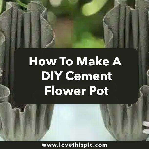 How To Make A DIY Cement Flower Pot