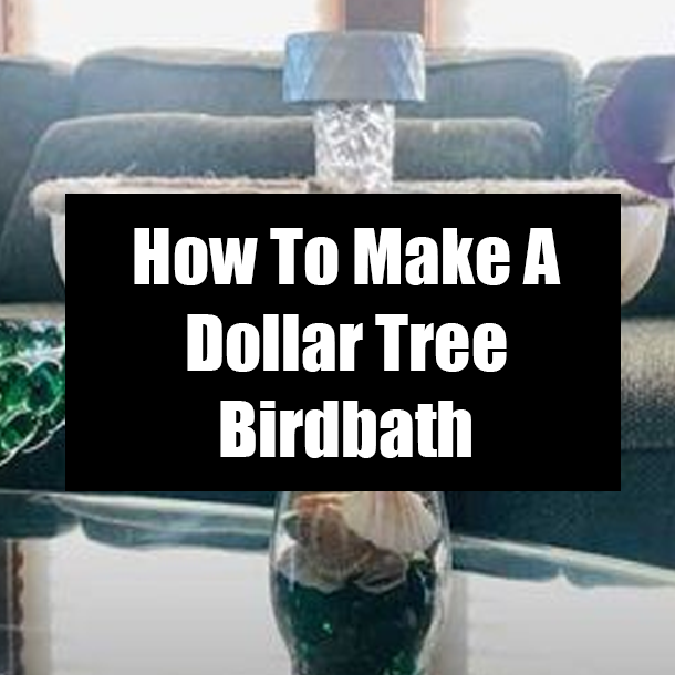 How To Make A Dollar Tree Birdbath