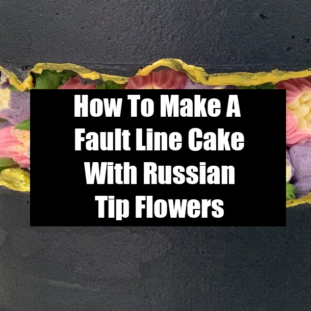 How To Make A Fault Line Cake With Russian Tip Flowers