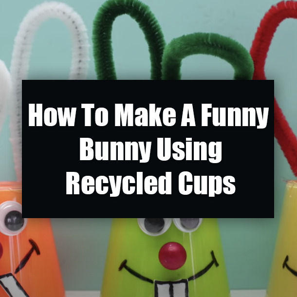How To Make A Funny Bunny Using Recycled Cups
