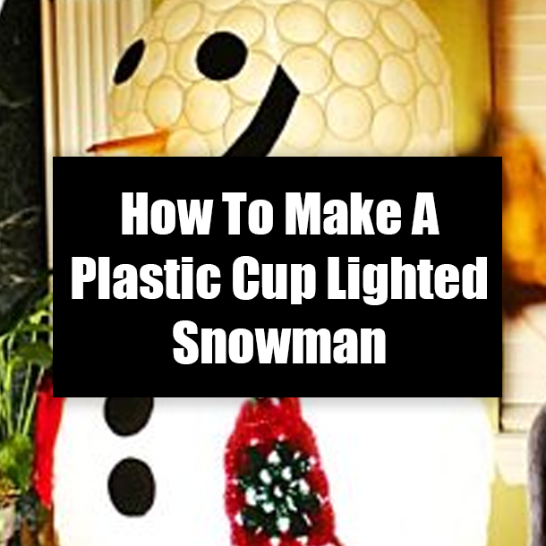 How To Make A Plastic Cup Lighted Snowman