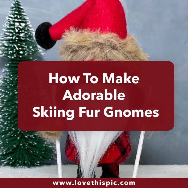 How To Make Adorable Skiing Fur Gnomes