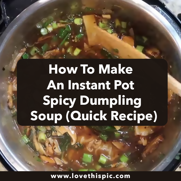 How To Make An Instant Pot Spicy Dumpling Soup (Quick Recipe)