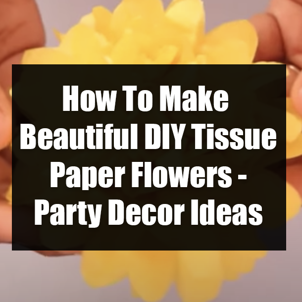 How To Make Beautiful DIY Tissue Paper Flowers - Party Decor Ideas