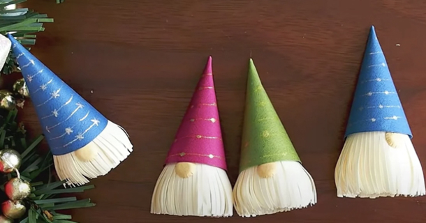 How to Make Charming Paper Gnomes for Your Holiday Setup - picture 2
