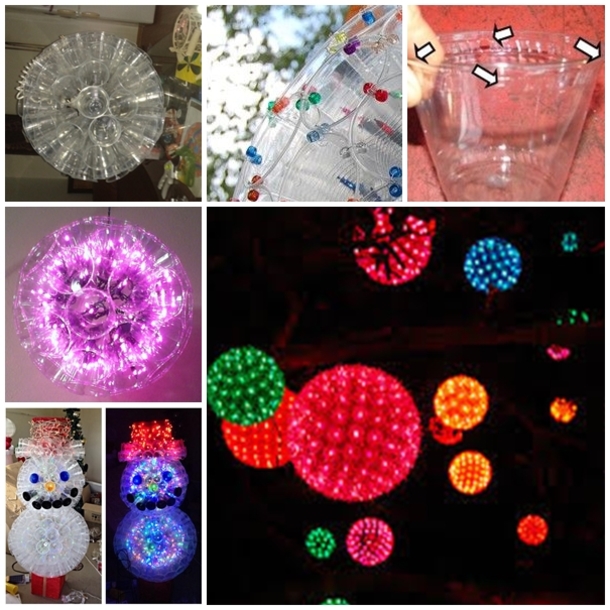How To Make Christmas Sparkle Balls From Plastic Cups