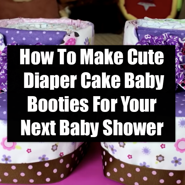 How To Make Cute Diaper Cake Baby Booties For Your Next Baby Shower