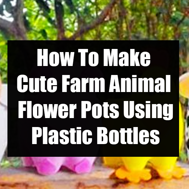 How To Make Cute Farm Animal Flower Pots Using Plastic Bottles