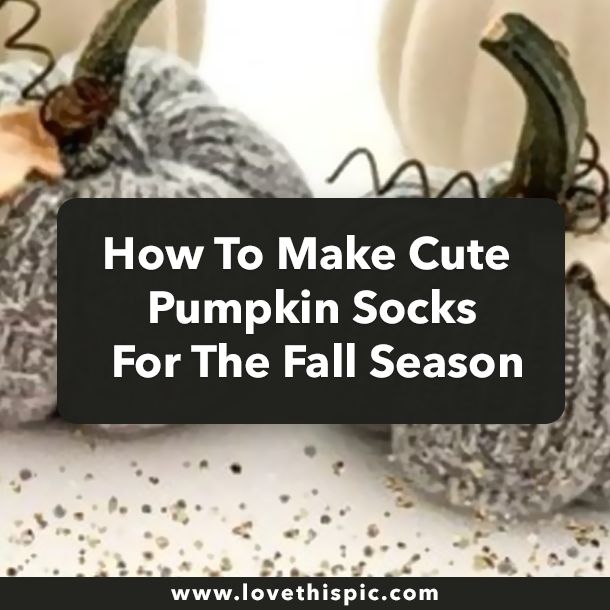 How To Make Cute Pumpkin Socks For The Fall Season