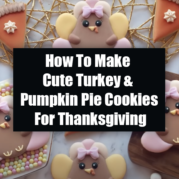 How To Make Cute Turkey & Pumpkin Pie Cookies For Thanksgiving