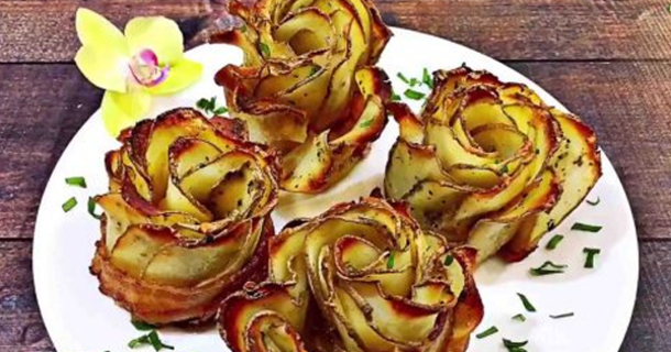 How to Make Delicious Bacon Wrapped Potato Roses - picture 2