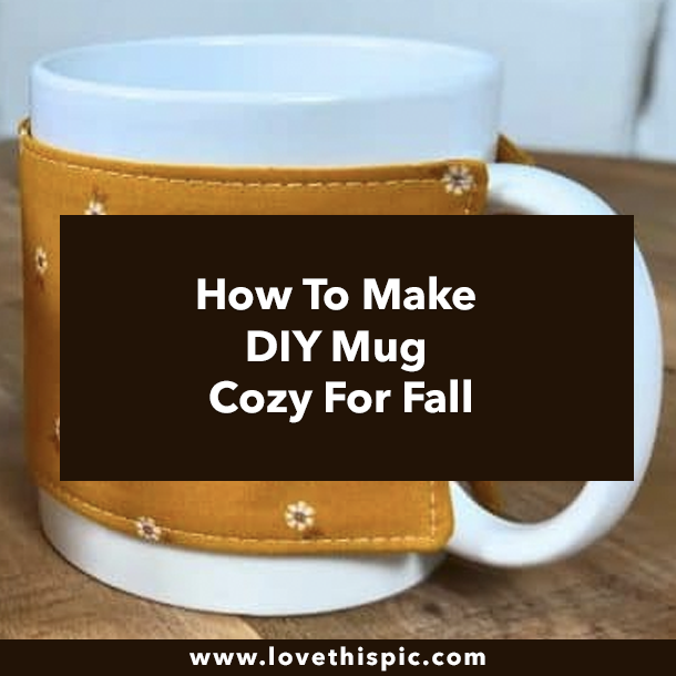 How To Make DIY Mug Cozy For Fall