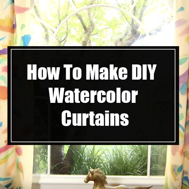 How To Make DIY Watercolor Curtains