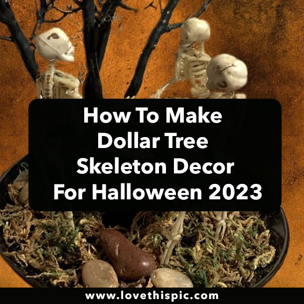 How To Make Dollar Tree Skeleton Decor For Halloween 2023