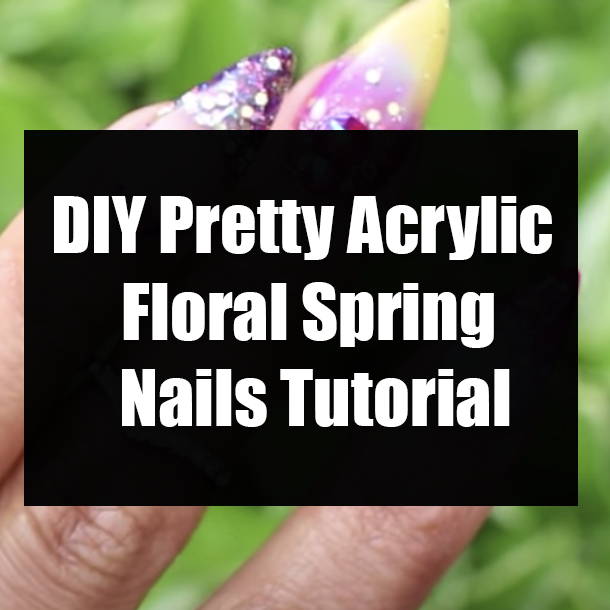 How To Make Glittered Colored Acrylic Nails Glitter!