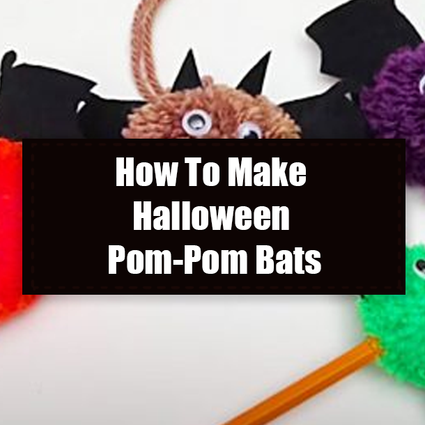 How To Make Halloween Pom-Pom Bats