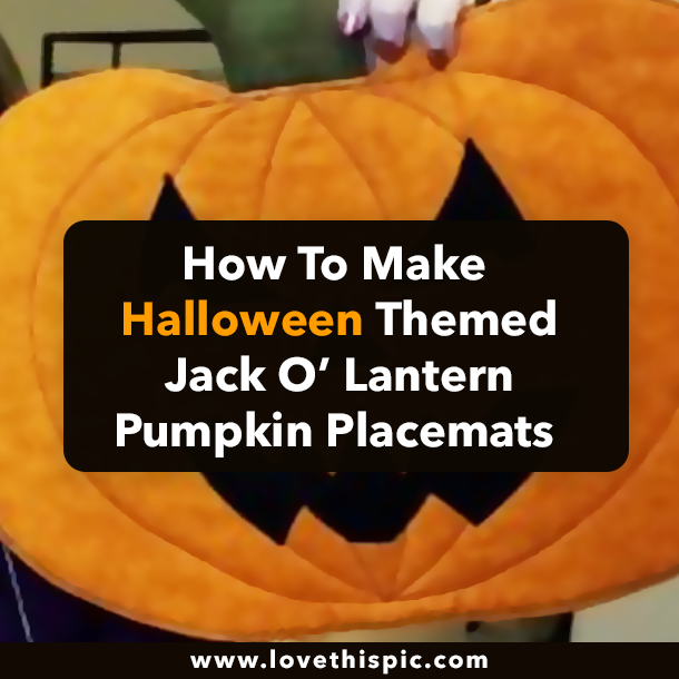 How To Make Halloween Themed Jack O’ Lantern Pumpkin Placemats