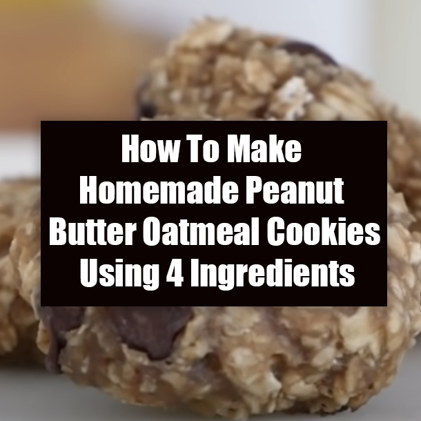 How To Make Homemade Peanut Butter Oatmeal Cookies Using 4 Ingredients