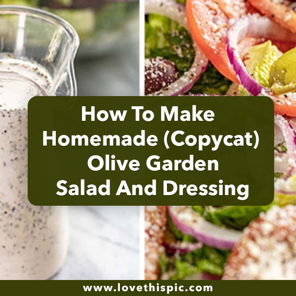 How To Make Homemade (Copycat) Olive Garden Salad And Dressing